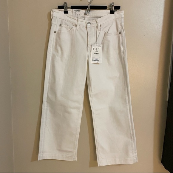 MAC Rich Jeans in White, Organic Cotton Rich Culotte Cropped Denim, Size… - Picture 5 of 14